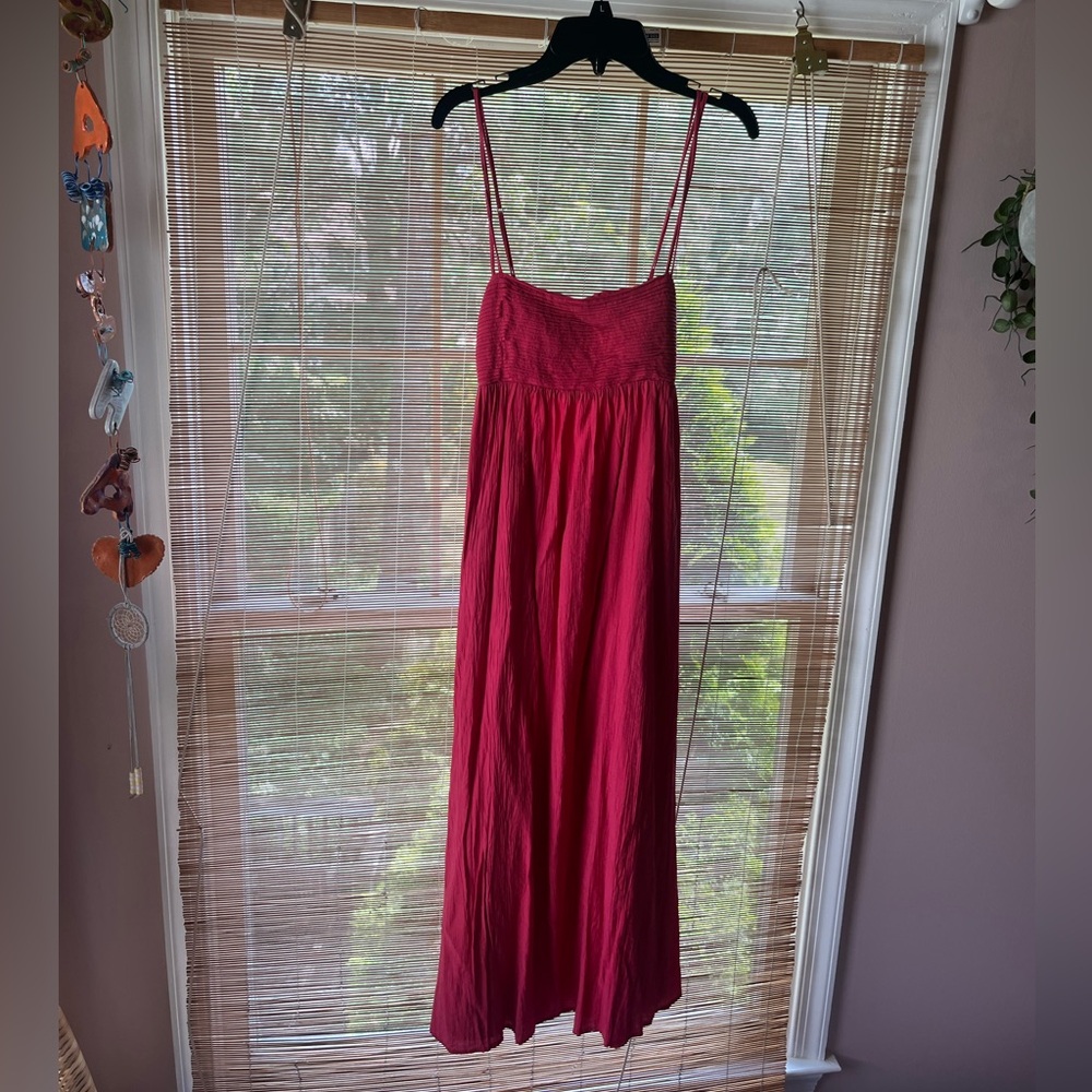 Abercrombie Pink Midi Dress back cutout size XS.
